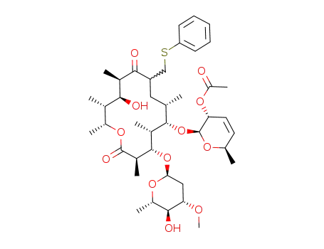 2'-acetyl-3'-de(dimethylamino)-8,8a-deepoxy-3',4'-dehydro-8a-phenylthiooleandomycin