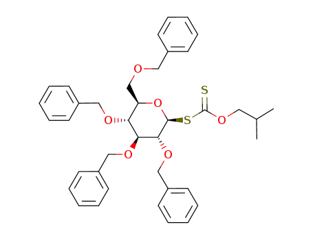 O-isobutyl S-(2,3,4,6-tetra-O-benzyl-β-D-glucopyranosyl) dithiocarbonate