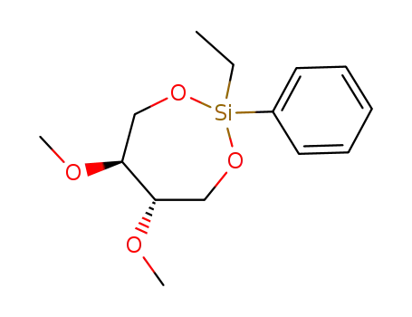 Molecular Structure of 111949-31-6 ((5S,6S)-2-ethyl-5,6-dimethoxy-2-phenyl-1,3-dioxa-2-silacycloheptane)