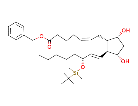 (Z)-7-{(1S,2S,3S,5R)-2-[(E)-(R)-3-(tert-Butyl-dimethyl-silanyloxy)-oct-1-enyl]-3,5-dihydroxy-cyclopentyl}-hept-5-enoic acid benzyl ester