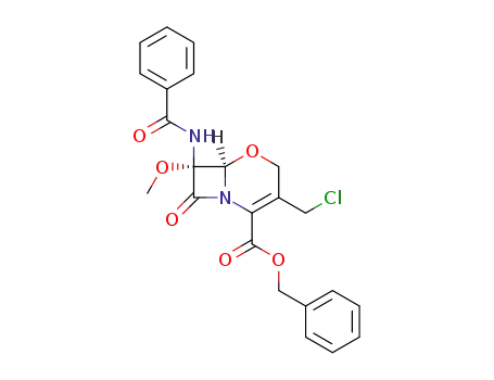 (6R,7R)-7-Benzoylamino-3-chloromethyl-7-methoxy-8-oxo-5-oxa-1-aza-bicyclo[4.2.0]oct-2-ene-2-carboxylic acid benzyl ester