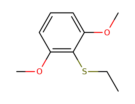 Molecular Structure of 81977-19-7 (Benzene, 2-(ethylthio)-1,3-dimethoxy-)