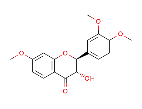 Molecular Structure of 54300-93-5 (4H-1-Benzopyran-4-one,
2-(3,4-dimethoxyphenyl)-2,3-dihydro-3-hydroxy-7-methoxy-, trans-)