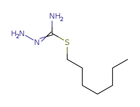 Molecular Structure of 65882-49-7 (Hydrazinecarboximidothioic acid, heptyl ester)