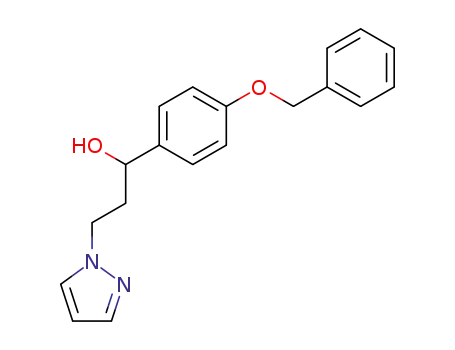 Molecular Structure of 80199-84-4 (1H-Pyrazole-1-propanol, a-[4-(phenylmethoxy)phenyl]-)