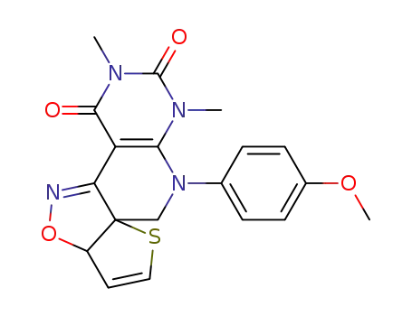 11-(4-Methoxy-phenyl)-1,3-dimethyl-10,11-dihydro-1H,6aH-6-oxa-9-thia-1,3,5,11-tetraaza-pentaleno[1,6a-a]naphthalene-2,4-dione