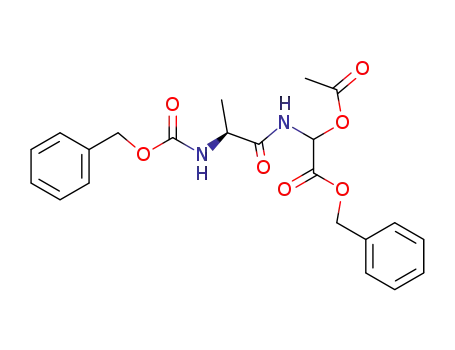 Molecular Structure of 89625-84-3 (Glycine, 2-(acetyloxy)-N-[N-[(phenylmethoxy)carbonyl]-L-alanyl]-,
phenylmethyl ester)