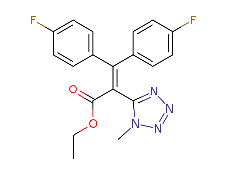 ethyl 3,3-bis(4-fluorophenyl)-2-(1-methyl-1H-tetrazol-5-yl)-2-propenoate