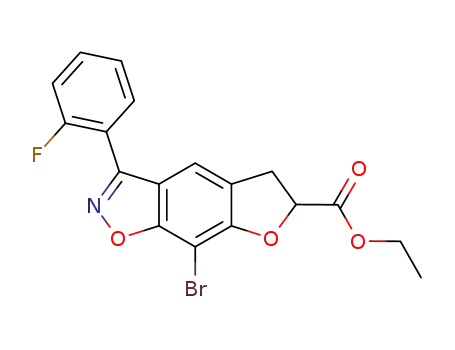 ethyl 8-bromo-5,6-dihydro-3-(o-fluorophenyl)furo<3,2-f>-1,2-benzisoxazole-6-carboxylate