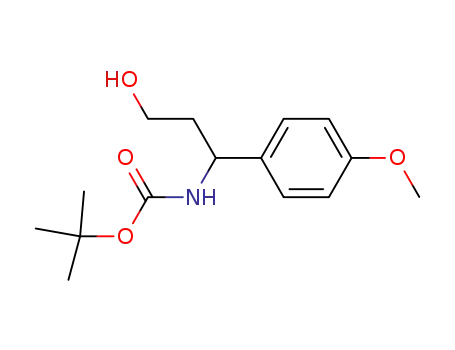 Molecular Structure of 96363-26-7 (3-(Boc-aMino)-3-(4-Methoxyphenyl)-1-propanol)