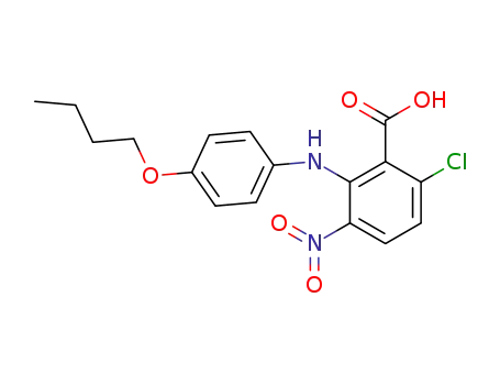 2-[(4-butoxyphenyl)amino]-6-chloro-3-nitrobenzoic acid