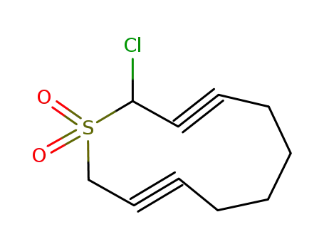 Molecular Structure of 115227-83-3 (Thiacycloundeca-3,9-diyne, 2-chloro-, 1,1-dioxide)