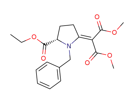 dimethyl (S)-2-(1-benzyl-5-(ethoxycarbonyl)pyrrolidin-2-ylidene)malonate