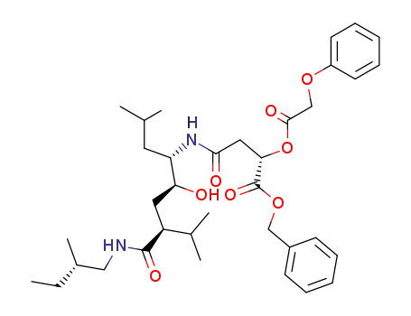 (S)-N-[(1S,2S,4S)-2-Hydroxy-1-isobutyl-5-methyl-4-((S)-2-methyl-butylcarbamoyl)-hexyl]-2-(2-phenoxy-acetoxy)-succinamic acid benzyl ester