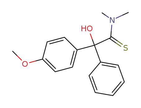 Molecular Structure of 111359-27-4 (N,N-dimethyl-2-anisyl-2-hydroxy-2-phenylthioacetamide)