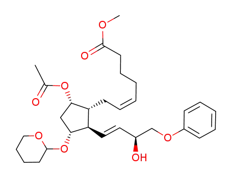 (Z)-7-[(1R,2R,3R,5S)-5-Acetoxy-2-((E)-(S)-3-hydroxy-4-phenoxy-but-1-enyl)-3-(tetrahydro-pyran-2-yloxy)-cyclopentyl]-hept-5-enoic acid methyl ester
