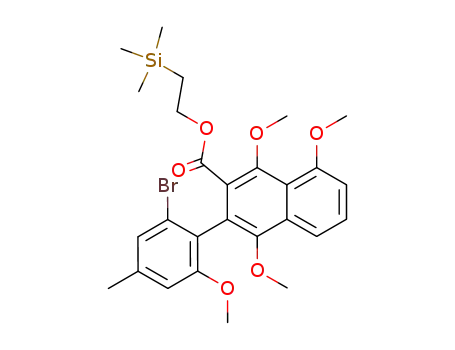 2-Naphthalenecarboxylic acid,
3-(2-bromo-6-methoxy-4-methylphenyl)-1,4,8-trimethoxy-,
2-(trimethylsilyl)ethyl ester