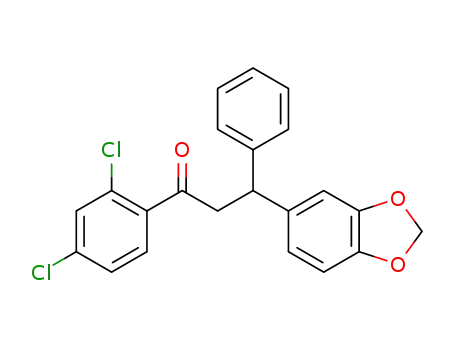 Molecular Structure of 1613458-43-7 (3-(benzo[d][1,3]dioxol-5-yl)-1-(2,4-dichlorophenyl)-3-phenylpropan-1-one)