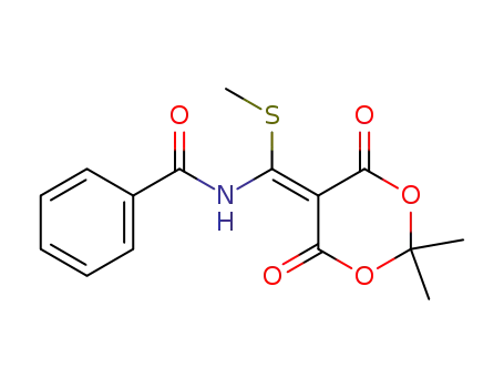 Benzamide,
N-[(2,2-dimethyl-4,6-dioxo-1,3-dioxan-5-ylidene)(methylthio)methyl]-