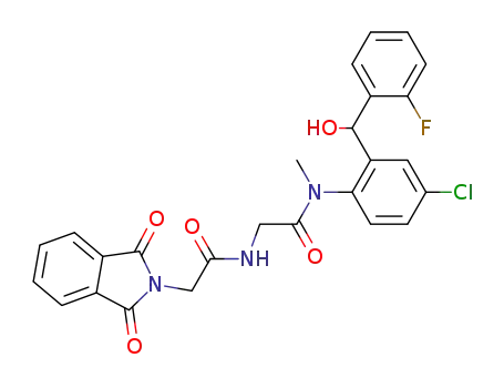 N-[({4-Chloro-2-[(2-fluoro-phenyl)-hydroxy-methyl]-phenyl}-methyl-carbamoyl)-methyl]-2-(1,3-dioxo-1,3-dihydro-isoindol-2-yl)-acetamide