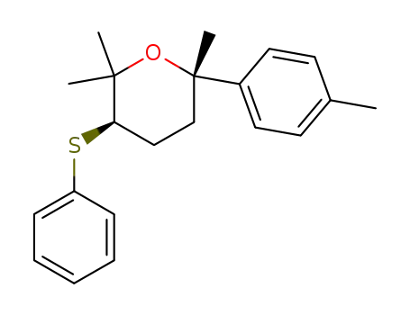 2H-Pyran, tetrahydro-2,2,6-trimethyl-6-(4-methylphenyl)-3-(phenylthio)-,
cis-