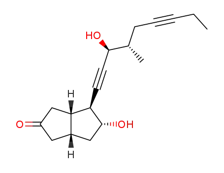 (+)-(3aS,4S,5R,6aS)-5-hydroxy-4-((3S)-hydroxy-4(S)-methylnona-1,6-diynyl)hexahydropentalen-2-one