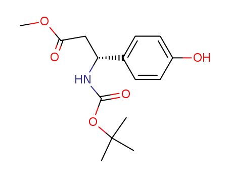 N-tert-butoxycarbonyl-3(R)-amino-3-(4-hydroxyphenyl)propionic acid, methyl ester