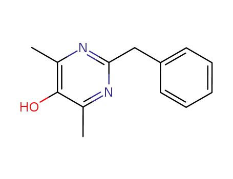 Molecular Structure of 88070-36-4 (5-Pyrimidinol, 4,6-dimethyl-2-(phenylmethyl)-)