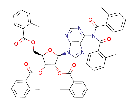 Molecular Structure of 104557-13-3 (N<sup>6</sup>,N<sup>6</sup>,2',3',5'-penta-O-toluoyladenosine)