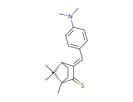 Molecular Structure of 119614-53-8 ((+/-)-1.7.7-trimethyl-3-(4-dimethylamino-benzylidene-(<i>seqtrans</i>))-norbornanethione-<sup>(2)</sup>)