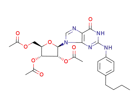 Guanosine, N-(4-butylphenyl)-, 2',3',5'-triacetate