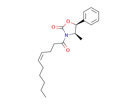 Molecular Structure of 118267-98-4 ((4R,5S)-3-((Z)-Dec-4-enoyl)-4-methyl-5-phenyl-oxazolidin-2-one)