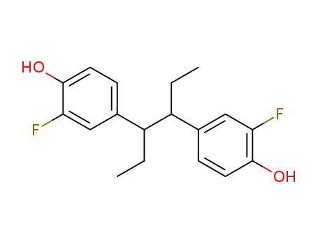 Molecular Structure of 74536-61-1 (4-[(1R,2S)-1-ethyl-2-(3-fluoro-4-hydroxyphenyl)butyl]-2-fluorophenol)