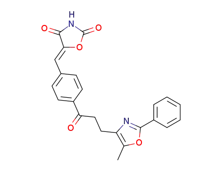 5-[1-{4-[3-(5-Methyl-2-phenyl-oxazol-4-yl)-propionyl]-phenyl}-meth-(Z)-ylidene]-oxazolidine-2,4-dione