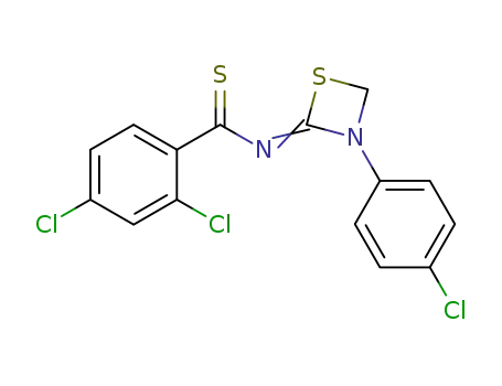 2-(2,4-dichlorothiobenzoylimino)-3-(4-chlorophenyl)-1,3-thiazetidine