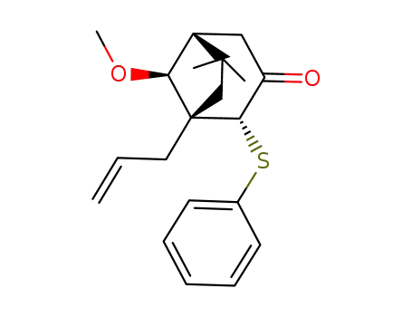 (1RS,2SR,5SR,8RS)-8-methoxy-6,6-dimethyl-2-phenylthio-1-(2-propenyl)bicyclo<3.2.1>octan-3-one