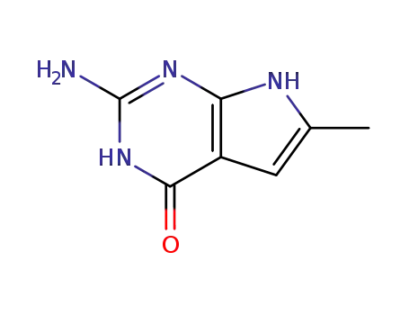 Molecular Structure of 62981-82-2 (2-AMINO-5-METHYL-3,7-DIHYDRO-4H-PYRROLO[2,3-D]PYRIMIDIN-4-ONE)