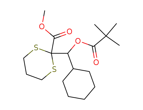 2-[Cyclohexyl-(2,2-dimethyl-propionyloxy)-methyl]-[1,3]dithiane-2-carboxylic acid methyl ester