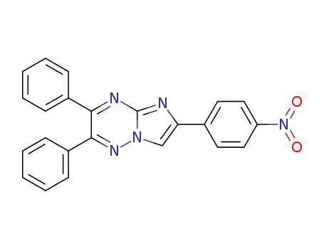 Molecular Structure of 70111-79-4 (6-(4-nitrophenyl)-2,3-diphenylimidazo[1,2-b][1,2,4]triazine)