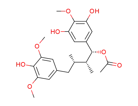 (1RS,2RS,3SR)-1-(3,5-dihydroxy-4-methoxyphenyl)-4-(4-hydroxy-3,5-dimethoxyphenyl)-2,3-dimethylbutyl acetate