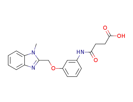 Molecular Structure of 105785-63-5 (Butanoic acid,
4-[[3-[(1-methyl-1H-benzimidazol-2-yl)methoxy]phenyl]amino]-4-oxo-)