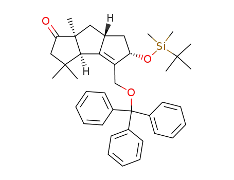 (3aR,5S,6aR,7aS)-5-(tert-Butyl-dimethyl-silanyloxy)-3,3,7a-trimethyl-4-trityloxymethyl-2,3,3a,5,6,6a,7,7a-octahydro-cyclopenta[a]pentalen-1-one
