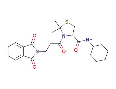 4-Thiazolidinecarboxamide,
N-cyclohexyl-3-[3-(1,3-dihydro-1,3-dioxo-2H-isoindol-2-yl)-1-oxopropyl]-
2,2-dimethyl-