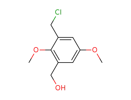 Molecular Structure of 87050-69-9 (Benzenemethanol, 3-(chloromethyl)-2,5-dimethoxy-)