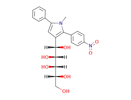 Molecular Structure of 122777-06-4 (1-methyl-2-(4-nitrophenyl)-3-(D-galacto-pentitol-1-yl)-5-phenylpyrrole)