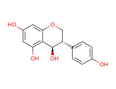 Molecular Structure of 124093-22-7 ((3S,4R)-3-(4-Hydroxy-phenyl)-chroman-4,5,7-triol)