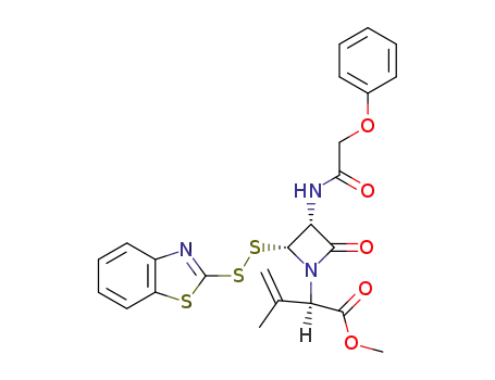 (<i>R</i>)-2-[(2<i>R</i>)-2<i>r</i>-benzothiazol-2-yldisulfanyl-4-oxo-3<i>c</i>-(2-phenoxy-acetylamino)-azetidin-1-yl]-3-methyl-but-3-enoic acid methyl ester