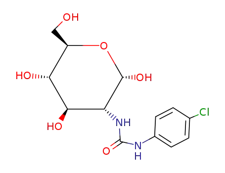 Molecular Structure of 149117-40-8 (2-<3-(4-chlorophenylureido)>-2-deoxy-α-D-glucopyranose)