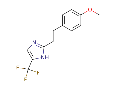 Molecular Structure of 102151-96-2 (2-<2-(p-methoxyphenyl)ethyl>-4-(trifluoromethyl)imidazole)
