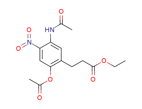 ethyl 3-(2-acetoxy-5-acetylamino-4-nitrophenyl)propionate